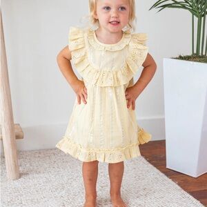 Sunny Yellow Ruffle Dress for Kids